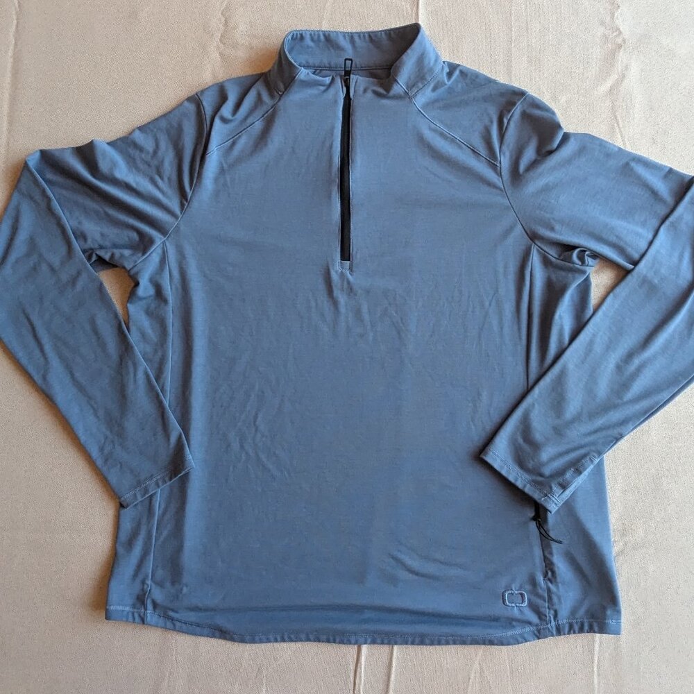 OGIO Men’s Large 1/4 Zip Pullover Blue Long Sleeve Athletic Performance Shirt L
